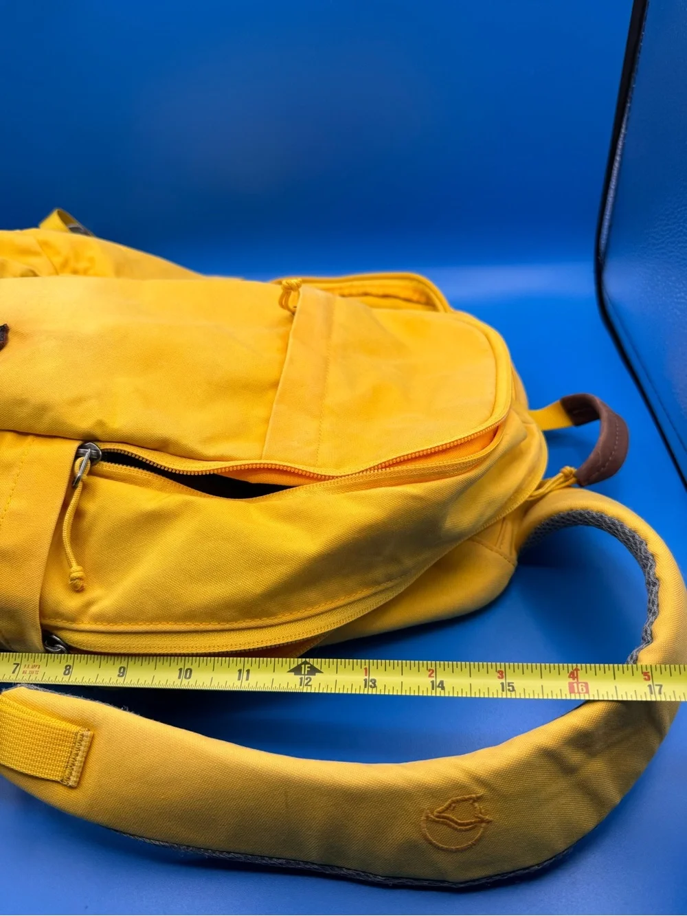 Fjallraven Mustard Yellow Canvas Laptop Backpack 26051 Raven 20L